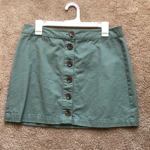 Button Sage Green Skirt